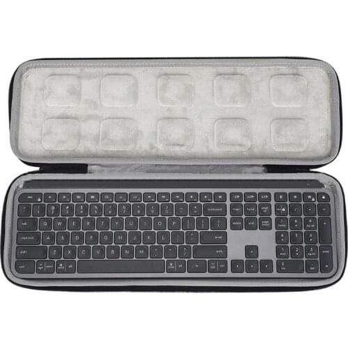 Protable EVA Hard Storage Case Waterproof Protective Bag Box for Logitech-MX Keys Advanced Wireless Illuminated Keyboard Accesso