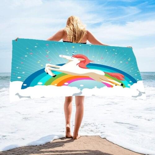 2021 Cute Rectangular Beach Towel Sand Free Quick Dry Microfiber Beach Blanket Lounge Cover for Adults Kids Outdoor Swim Towels