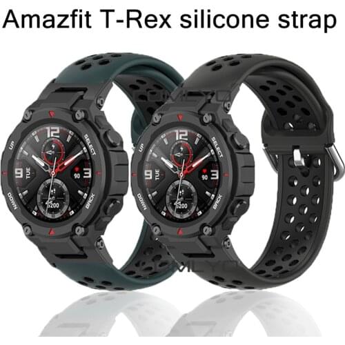 Silicone Band For Huami Amazfit T-Rex Replacement Strap For Xiaomi Amazfit T REX Smart Watch Bracelet Sport Wrist Strap