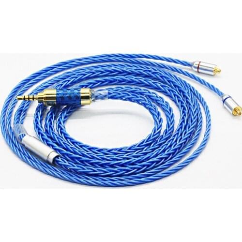 Diy earphone wire 8-core silver plated cable ie80 mmcx 0.78mm A2DC