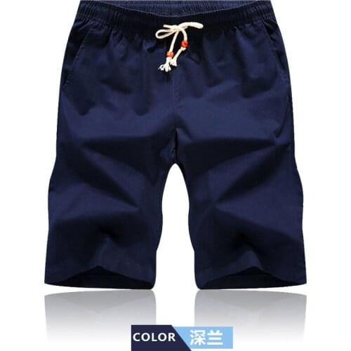 Mens Summer Cool Quick Dry Beach Shorts Casual Large Size Cotton Thin Shorts Outdoor Vacation Breathable Solid Shorts