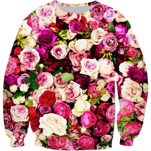 Beautiful rose / peony flower 3D All Over Printed Sweatshirt Men/Women Harajuku floral Long sleeve sweatshirt Casual Pullover