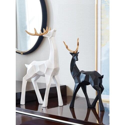 GY Nordic Modern Art Deer Decoration European Living Room Entrance and Wine Cabinet TV Cabinet Furnishings Home Decorations