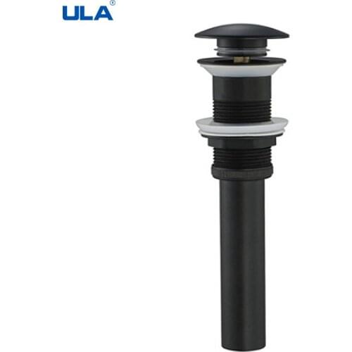 ULA Bathroom Basin Sink Pop Up Drain Stopper Bathroom Faucet Accessories Brass Matt Black/Chrome