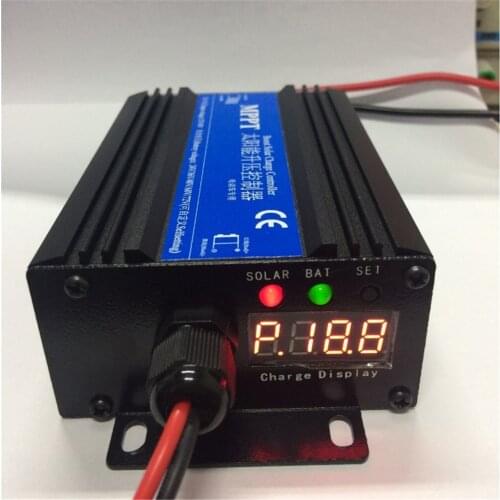 Waterproof 24V-72V MPPT Boost Solar Panel Battery Charge Controller Regulator Intelligent , LED indicator Blue