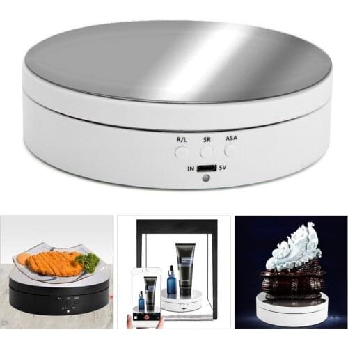 Electric Rotating Turntable Round Display Holder Stand Adjustable Rotating Display Stand 360 Degree Display Intelligent Charging