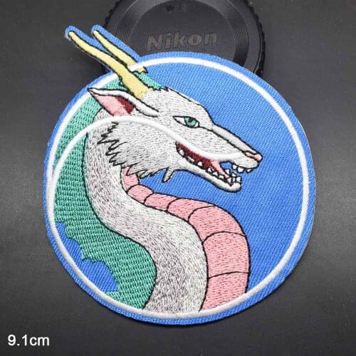 Poker Face Dragon Spirited Iron On Embroidered Clothes Patches For Clothing Stickers Away Wholesale