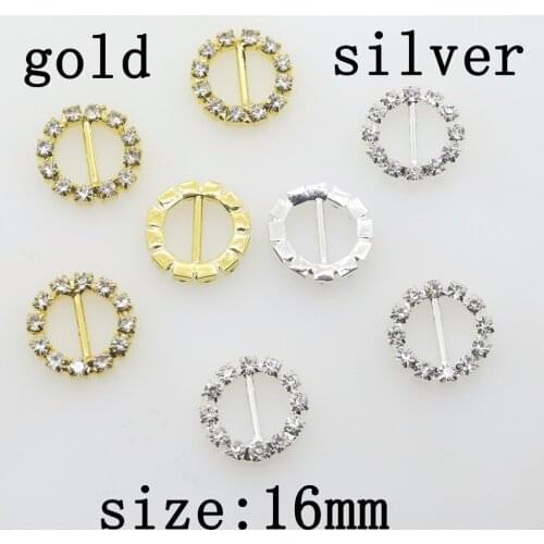 New Hot 10Pcs 16mm Round Diy jewelry Accessories rhinestones pedestal embellishments caps Wedding decoration For Making
