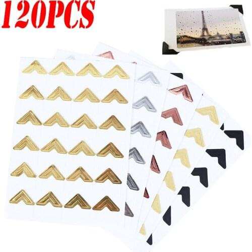 120 pcs/lot (5 sheets) Vintage Corner kraft Paper Stickers for Photo Albums DIY retro sticker Frame decorations Scrapbooking