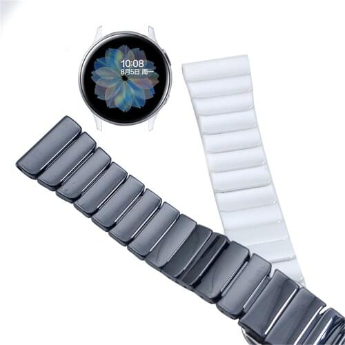 20mm 22mm Ceramic Strap for Samsung Galaxy Watch 3 4 Active 2 44mm 40mm Band Bracelet Gear Sport/S2 S3 42mm 46mm Slim Wristbands