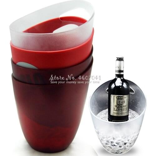 3pcs Ice Bucket Champagne Beer Wine Cooler Drink Transparent Wine Holder For Home/Bar/Outdoor Camping/Travel 3.2L