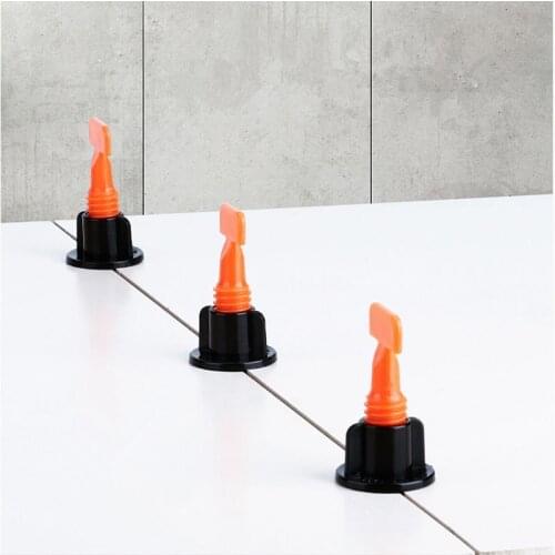 50pcs Tile Rotary leveler adjuster T Type Positioner stick brick auxiliary tool available be reused Flooring Wall Tile Leveling