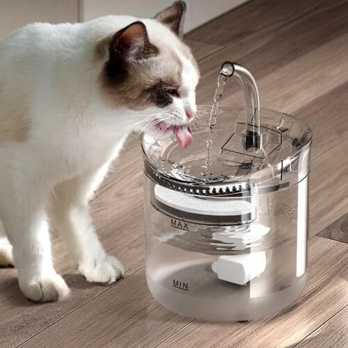 1.8L Automatic Cat Water Fountain Active Carbon Filter Pet Drinking ​Dispenser Bowls Cats Drinker Feeder Container Pet Accessori