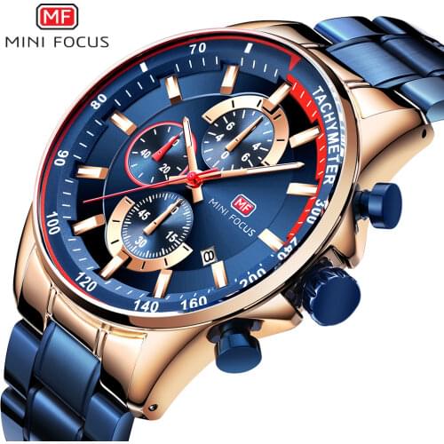 Fashion Watches Mens 2020 Quartz Chronograph Clock Sport Watch Top Brand Luxury Waterproof Calendar Big Business MINI FOCUS Male