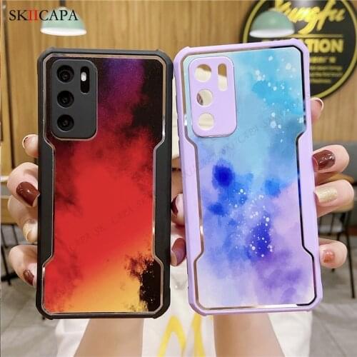 Gradient Watercolor Shockproof Phone Case For Huawei P40 P30 Nova 8 7 5 Pro Camera Protect Back Cover For Honor 9X 10 Lite 9S 8A