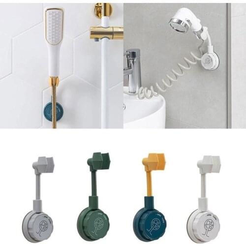 Suction Cup Shower Holder Adjustable Shower Head Holder Universal Bathroom Bracket Nozzle Base Stand Punch-Free Shower Bracket