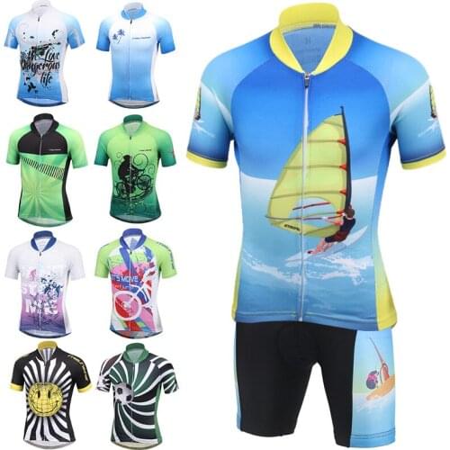 Children Cycling Clothing Boys Girls Short Sleeve Jersey with Pad Shorts Sets Bike Team MTB ropa ciclismo Kids Sportwear Maillot