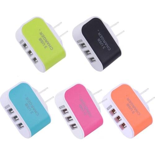 For iPhone Huawei HTC Samsung LG US Plug Universal 3.1A 5V Triple 3usb USB 3 Port Wall Home Travel AC Charger Adapter 100pcs/lot