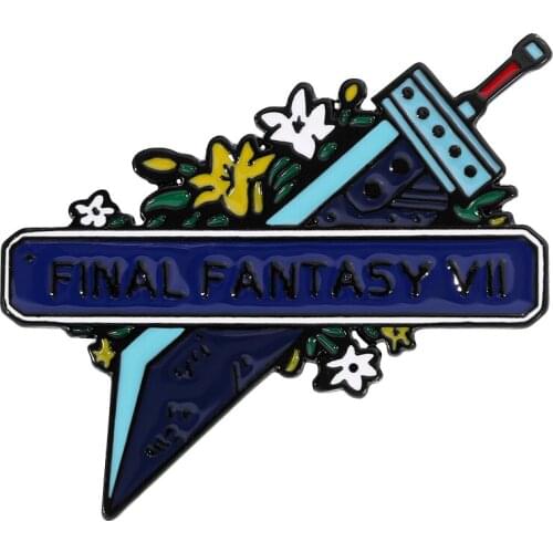 Final Fantasy VII Buster Sword Cloud Enamel Pin Nostalgia Game Series Jewelry Brooch Badges Gifts