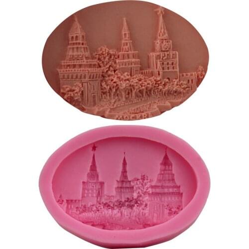 Classic Castle Cake Mold DIY Silicone Flip Sugar Baking Tool Iced Soap Mould H1669