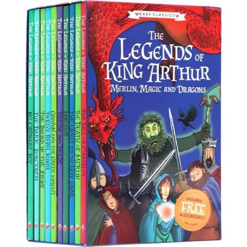 The Legend Of King Arthur 10 Book/Set English Novels The Legend Of The Knights Of The Round Table Reading For Teenagers