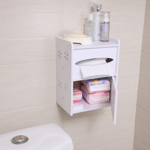Toilet Tissue Box Toilet Paper Box Bathroom Sanitary Towel Box Washed Cosmetics Storage Shelf Paper Roller Tissue Box