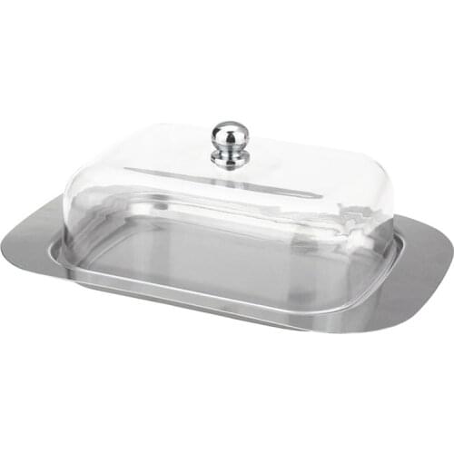 Stainless Steel Butter Dish Box Container Cheese Storage Holder with Lid YE-Hot