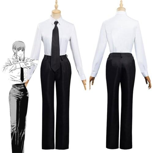 Anime Chainsaw Man Makima Cosplay Costume Shirt Pants Outfits Halloween Carnival Suit