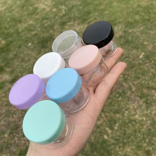 Round pink purple small Refillable Cosmetic Jar Travel Lotion Cream Container Empty Jar Pot Eyeshadow Makeup Face Cream Pots