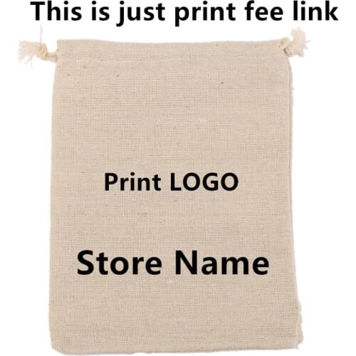 Linen Cotton/ Velvet/ Jute Bag print Logo fee need $33 (just print fee not including bag fee 500pcs ) this is only print fee