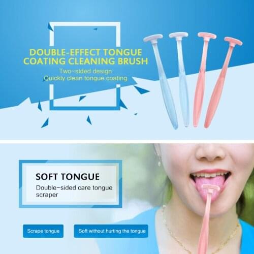 Soft Silicone Tongue Brush Cleaning the Surface of Tongue Oral Cleaning Brushes Tongue Scraper Cleaner Fresh Breath Health