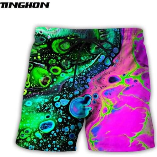 New Fashion Trippy Hoodie Psychedelic Swirl of Vibrant Colors 3D Printed Short Fashion Mens Firemen Shorts Boys Quick Dry S-5XL