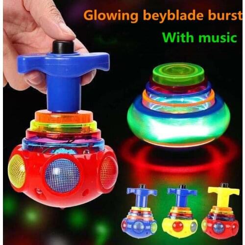 New Beyblade Colorful Electric Flashing Sounding Gyroscope Toys L9cm Childs Birthday Present