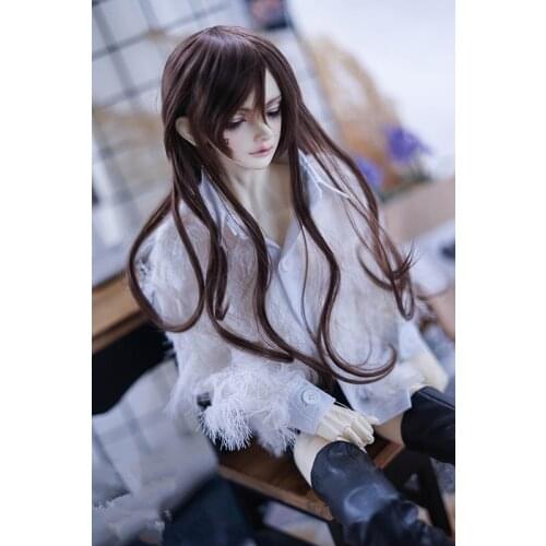 BJD doll clothes suitable for 1/3 1/4 uncle size long sleeve shirt tassel shirt black and white top doll accessories