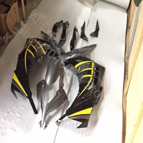 Plastic Fairings EX 300 Ninja 2013 - 2015 Black Yellow gray Plastic Fairings EX300 2013 Abs Fairing for Kawasaki Zx300r 2015