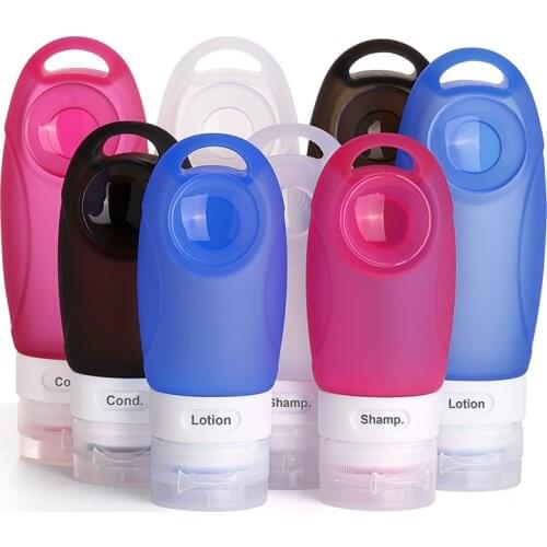 Portable Silicone Refillable Bottle Empty Travel Packing Press For Lotion Shampoo Cosmetic Squeeze Containers Refillable Bottles