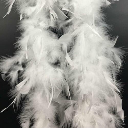 2Meter Fluffy Thicken 60Grams Turkey Feather Boa Clothing Chicken Feathers for Crafts Wedding Feathers Decoration Boa Plume Diy