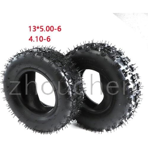 Size 13x5.00-6 4.10-6 inch inner and outer tires for four-wheeled vehicles, karts, miniature vehicles, lawn mowers, snow blowers