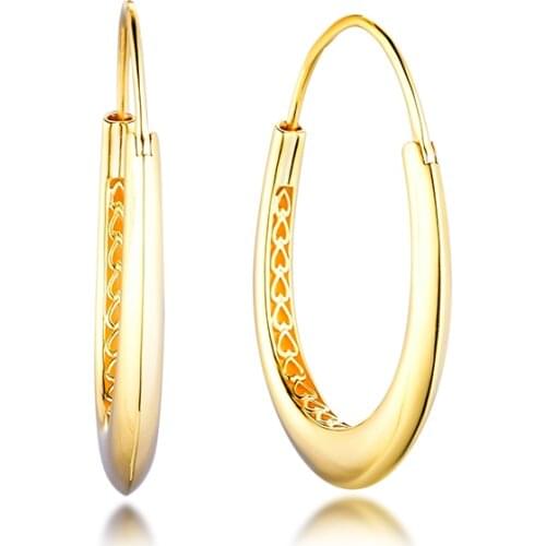Chunky Hoop Earrings 925 Sterling Silver Wedding Earrings for Women Fine Jewelry pendientes brincos