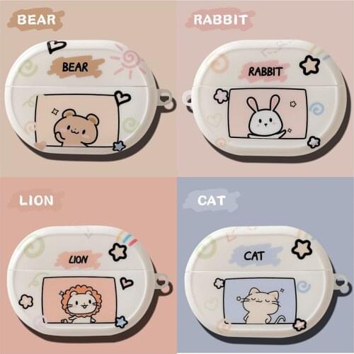Cute Cartoon Animal Silicone Bluetooth Earphone Case for Huawei Freebuds Pro Planet Silicone IMD Protection Cover Funda