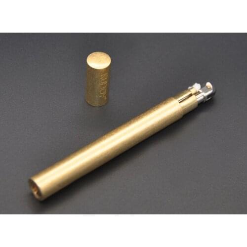 Kuboy Men And Women Ultra-thin Portable Retro Cigarette Box All-copper Slim Kerosene Lighters With Grinding Wheel