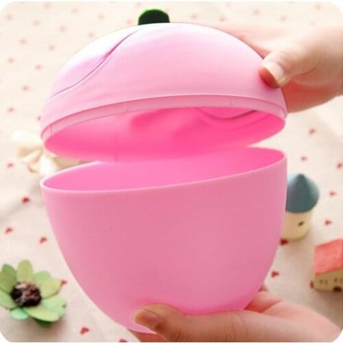 1PC Strawberry roll cover home Removable mini creative small desktop trash debris storage barrels Waste Bins OK 0192