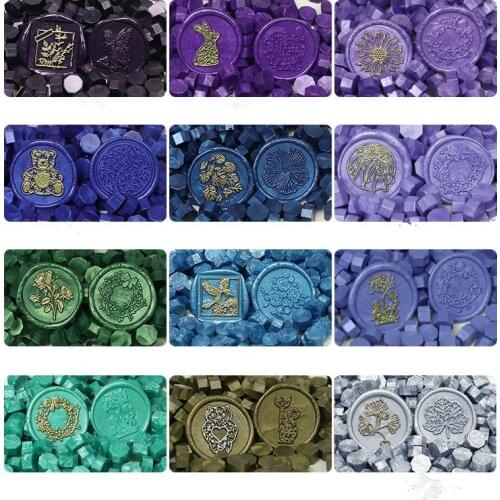 100pcs/Lot Octagon Sealing Wax Beads Seal Stamp Beaded Waxes for Wedding Vintage Craft Decoration Suppliers Card Making Tools