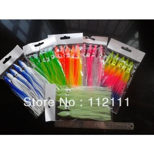 30pcs soft lure, octopus lure ,15cm (6 colours mixed )