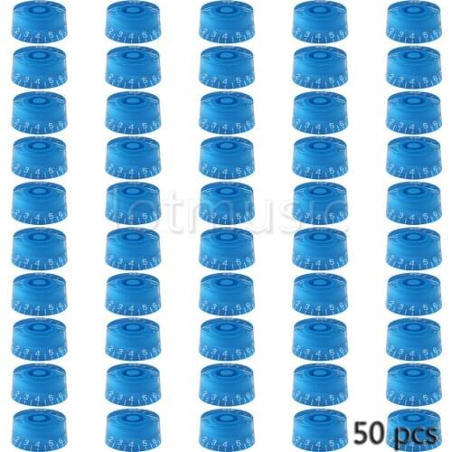50*Blue Speed Control Knobs For Electric Guitar Knob Parts