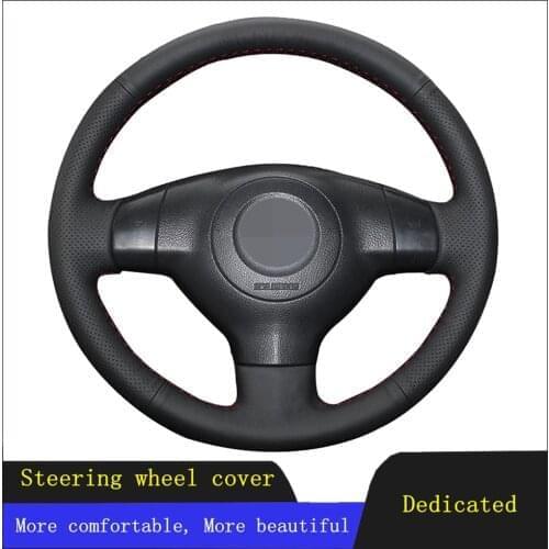DIY Car Accessories Steering Wheel Cover Black Hand-stitched Artificial leather For Suzuki SX4 Alto Old Swift Opel Agila