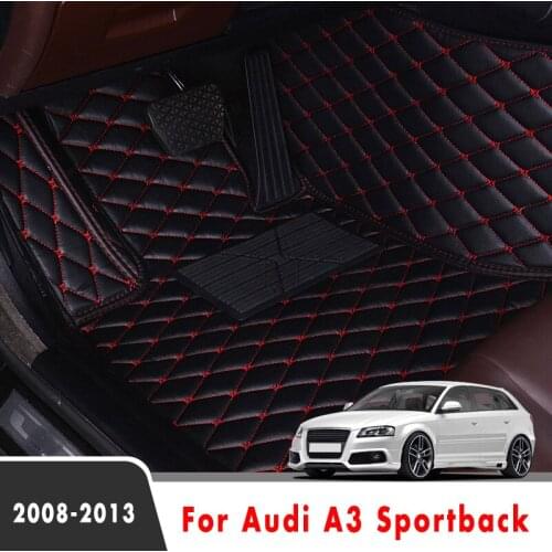 Car Floor Mats For Audi A3 Sportback 2013 2012 2011 2010 2009 2008 Carpets Car Waterproof Custom Interior Accessories Foot Pad