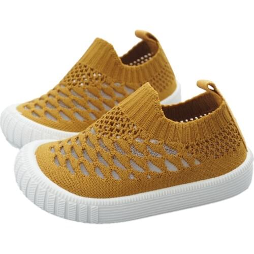 2019 Summer Children Flying Woven Mesh Shoes Boys Thin Hollow Brethable Shoes Girls Causal Sports Footwear Kids Slip-on Shoes