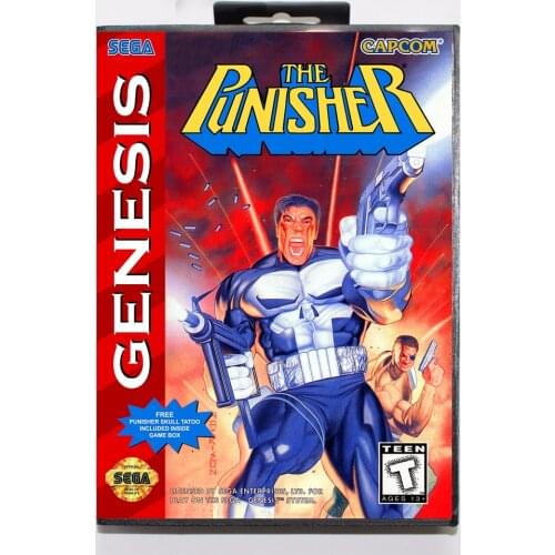 The Punisher Game Cartridge 16 bit MD Game Card With Retail Box For Sega Mega Drive For Genesis