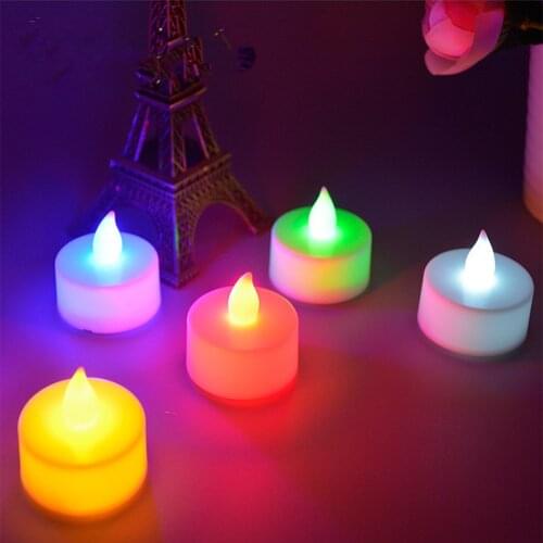 1 PC Creative LED Candle Multicolor Lamp Simulation Color Flame Light Home Wedding Birthday Party Decoration Festival